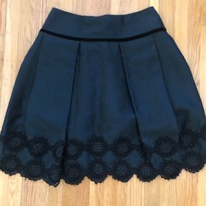 Bill Blass cotton/silk pleated skirt 12 EUC